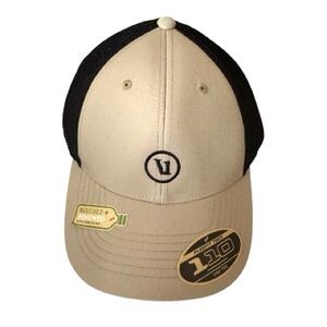 NWT Vuori Staple Trucker Hat Wheat Black Adjustable Flexfit 110 Snapback Unisex